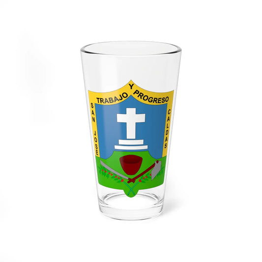 Escudo de San José - Caldas (Colombia) (Coat of Arms) Pint Glass 16oz 16oz - Go Mug Yourself