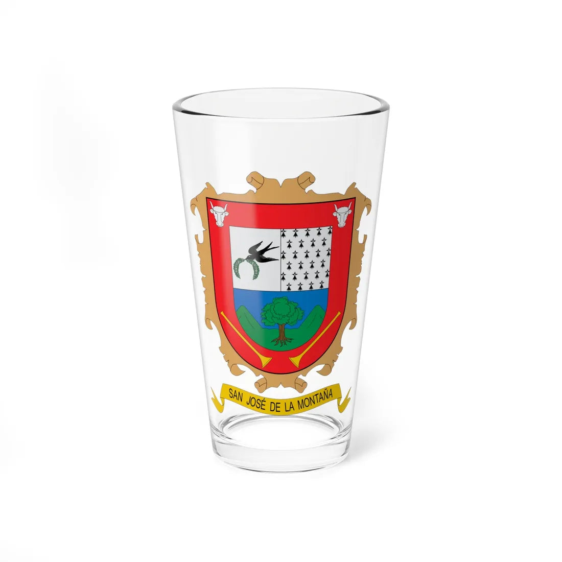 Escudo de San José de la Montaña (Colombia) (Coat of Arms) Pint Glass 16oz 16oz - Go Mug Yourself
