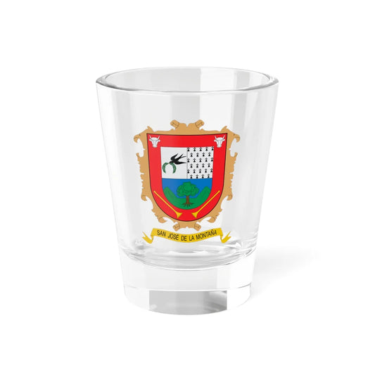 Escudo de San José de la Montaña (Colombia) (Coat of Arms) Shot Glass 1.5oz 1.5oz - Go Mug Yourself