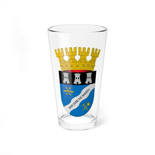 Escudo de San José de Maipo (Chile) (Coat of Arms) Pint Glass 16oz 16oz - Go Mug Yourself
