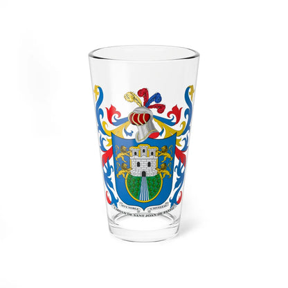 Escudo de San Juan de Pasto Nariño (Colombia) (Coat of Arms) Pint Glass 16oz 16oz - Go Mug Yourself