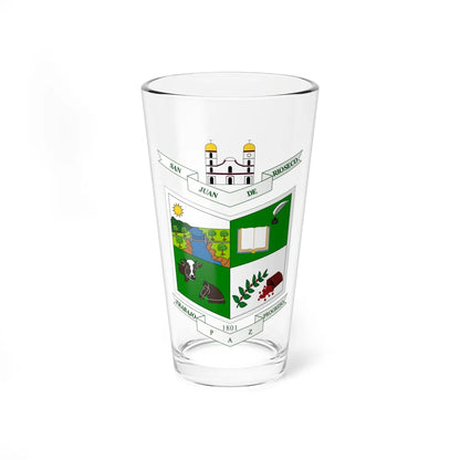 Escudo de San Juan de Rioseco - Cundinamarca (Colombia) (Coat of Arms) Pint Glass 16oz 16oz - Go Mug Yourself