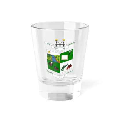 Escudo de San Juan de Rioseco - Cundinamarca (Colombia) (Coat of Arms) Shot Glass 1.5oz 1.5oz - Go Mug Yourself