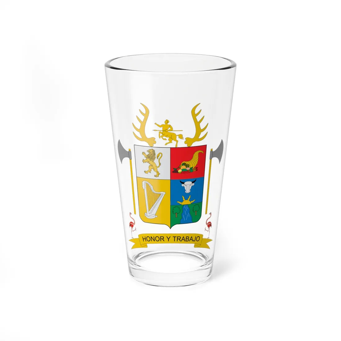 Escudo de San Martín Meta (Colombia) (Coat of Arms) Pint Glass 16oz 16oz - Go Mug Yourself
