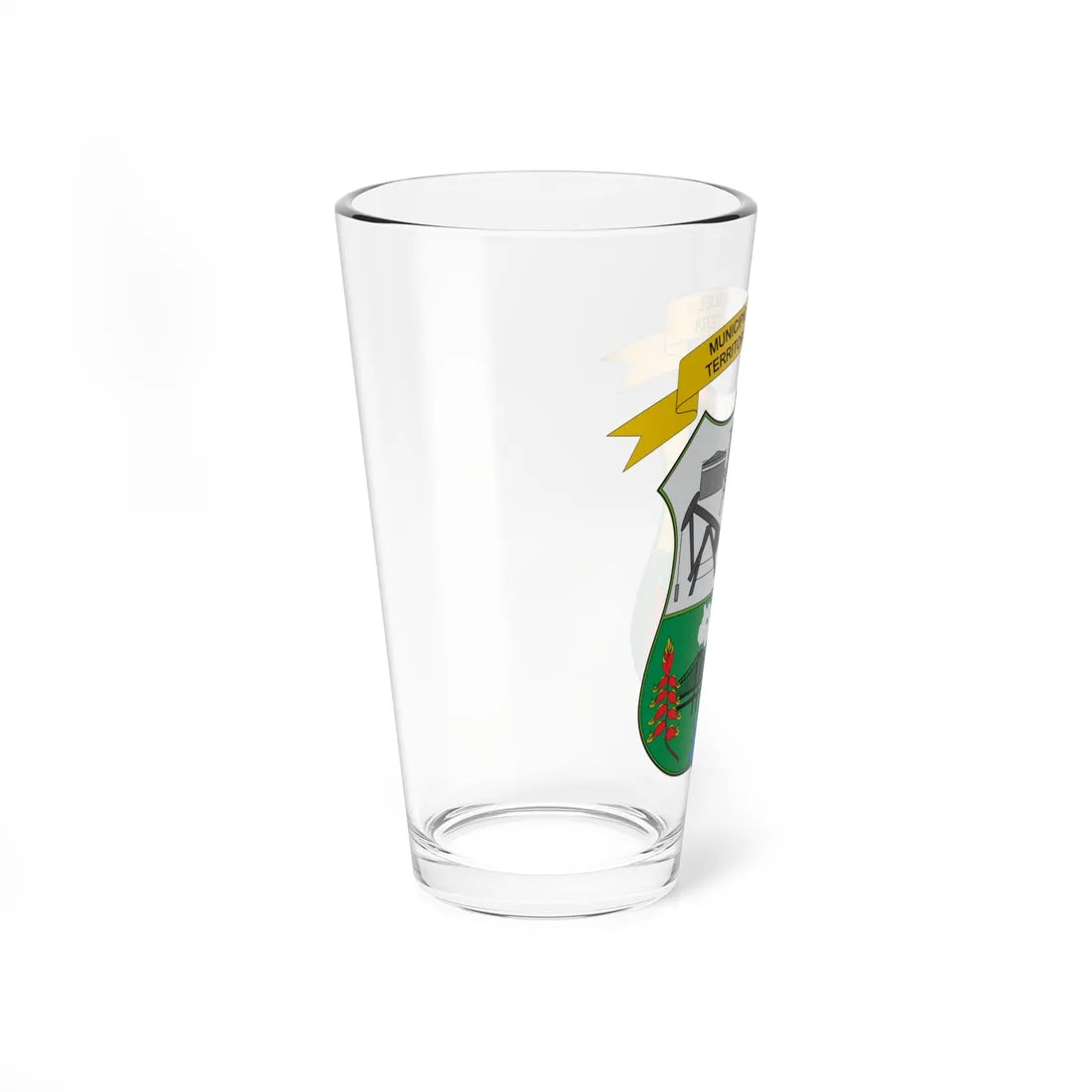 Escudo de San Miguel-La Dorada (Colombia) (Coat of Arms) Pint Glass 16oz - Go Mug Yourself