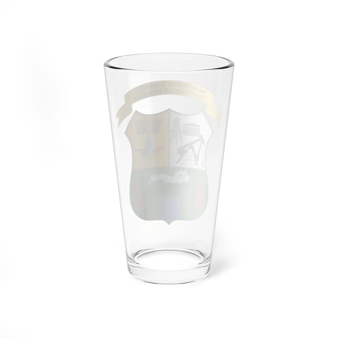Escudo de San Miguel-La Dorada (Colombia) (Coat of Arms) Pint Glass 16oz - Go Mug Yourself