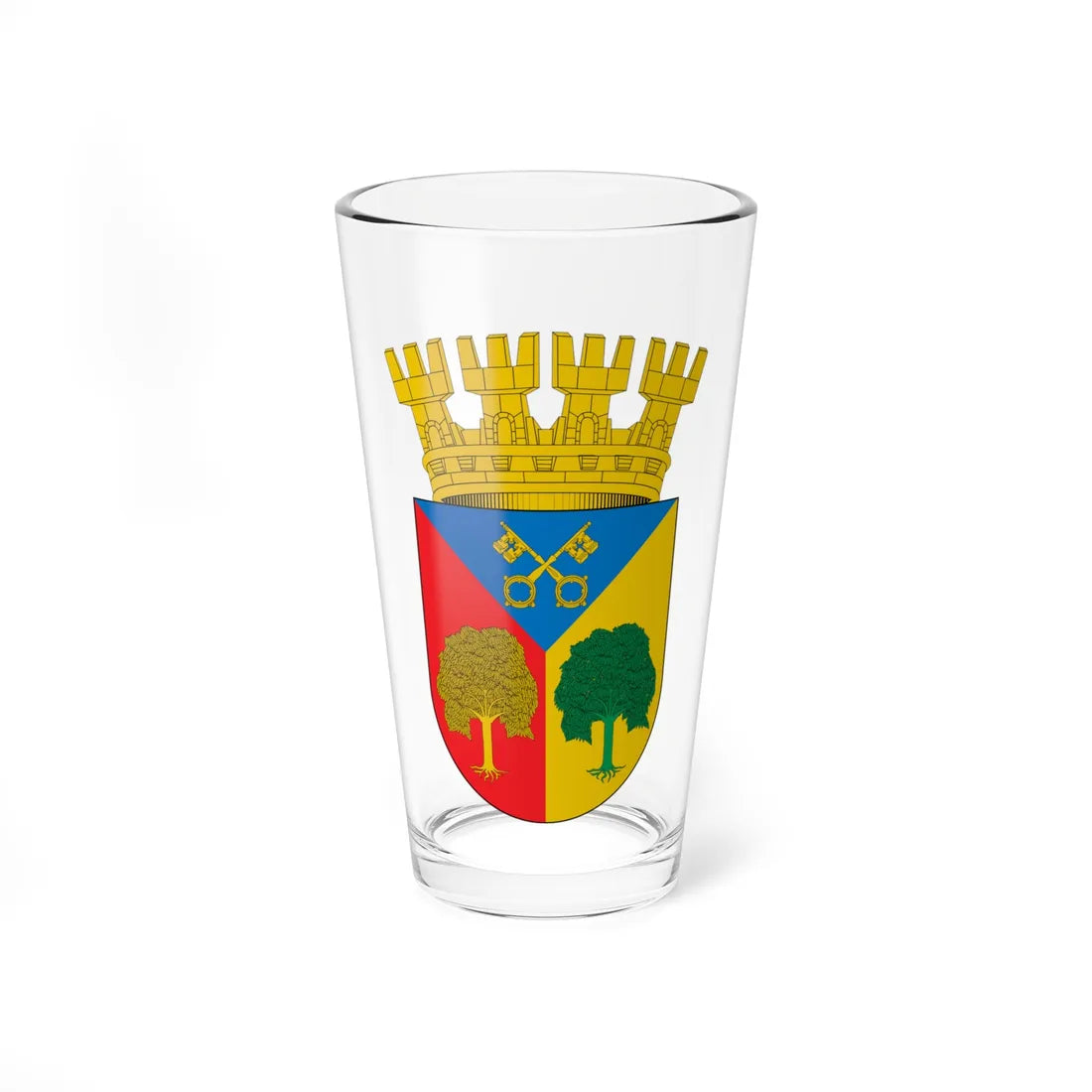 Escudo de San Pedro Chile (Chile) (Coat of Arms) Pint Glass 16oz 16oz - Go Mug Yourself