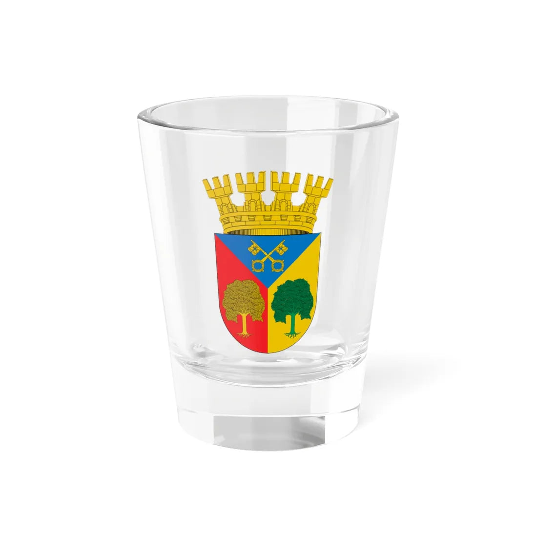 Escudo de San Pedro Chile (Chile) (Coat of Arms) Shot Glass 1.5oz 1.5oz - Go Mug Yourself