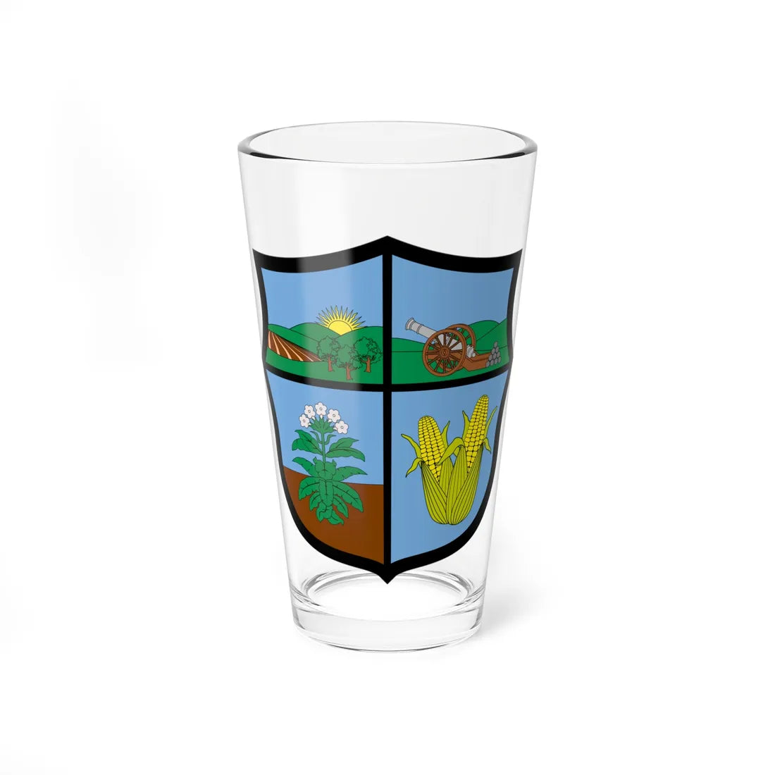 Escudo de San Pedro Valle (Colombia) (Coat of Arms) Pint Glass 16oz 16oz - Go Mug Yourself