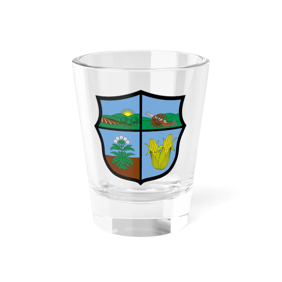 Escudo de San Pedro Valle (Colombia) (Coat of Arms) Shot Glass 1.5oz 1.5oz - Go Mug Yourself