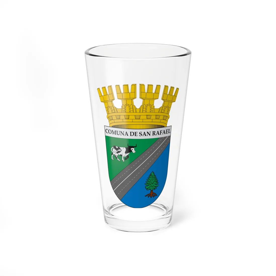 Escudo de San Rafael Chile (Chile) (Coat of Arms) Pint Glass 16oz 16oz - Go Mug Yourself