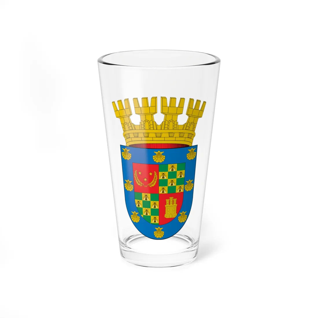 Escudo de San Ramón (Chile) (Coat of Arms) Pint Glass 16oz 16oz - Go Mug Yourself
