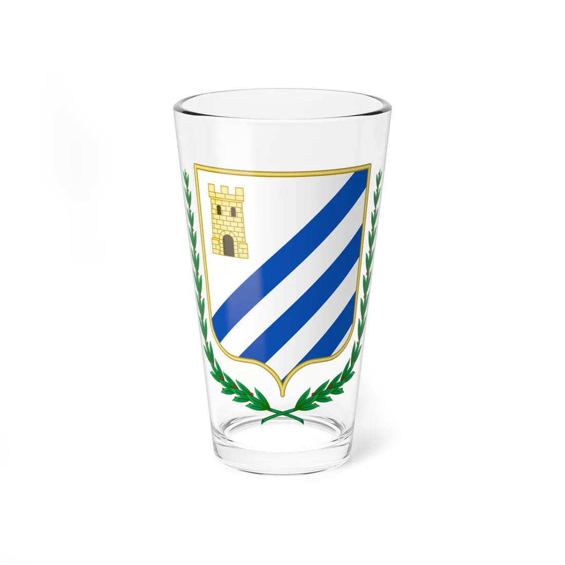 Escudo de San Ramón de la Nueva Orán (Equatorial Guinea) (Coat of Arms) Pint Glass 16oz 16oz - Go Mug Yourself