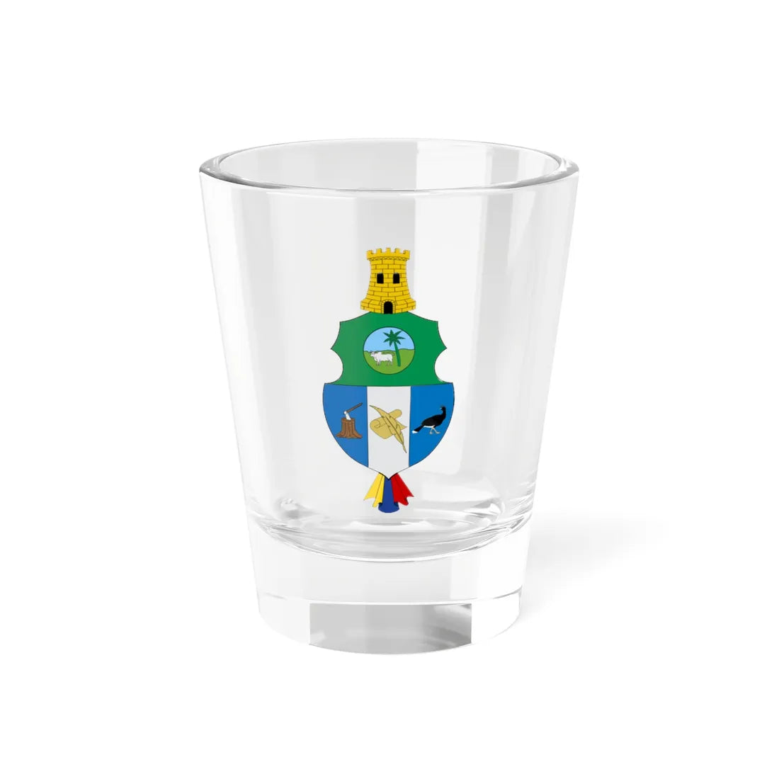 Escudo de San Vicente del Caguán (Colombia) (Coat of Arms) Shot Glass 1.5oz 1.5oz - Go Mug Yourself