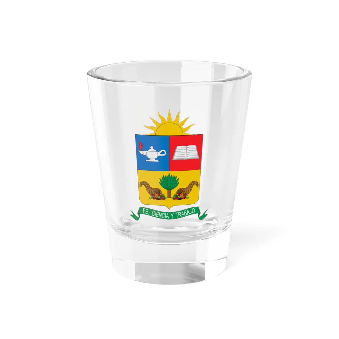 Escudo de San Vicente Ferrer (Colombia) (Coat of Arms) Shot Glass 1.5oz 1.5oz - Go Mug Yourself