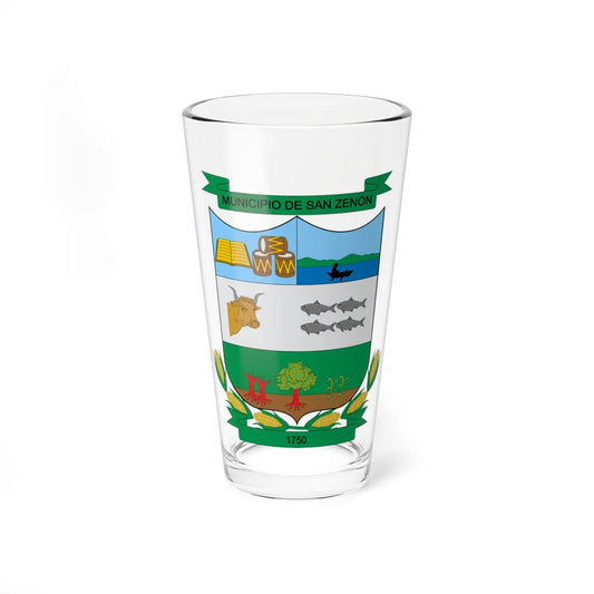 Escudo de San Zenón Magdalena (Colombia) (Coat of Arms) Pint Glass 16oz 16oz - Go Mug Yourself