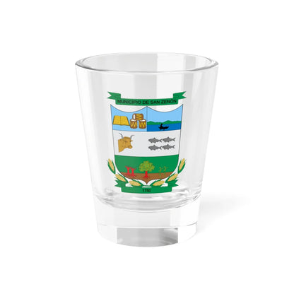 Escudo de San Zenón Magdalena (Colombia) (Coat of Arms) Shot Glass 1.5oz 1.5oz - Go Mug Yourself