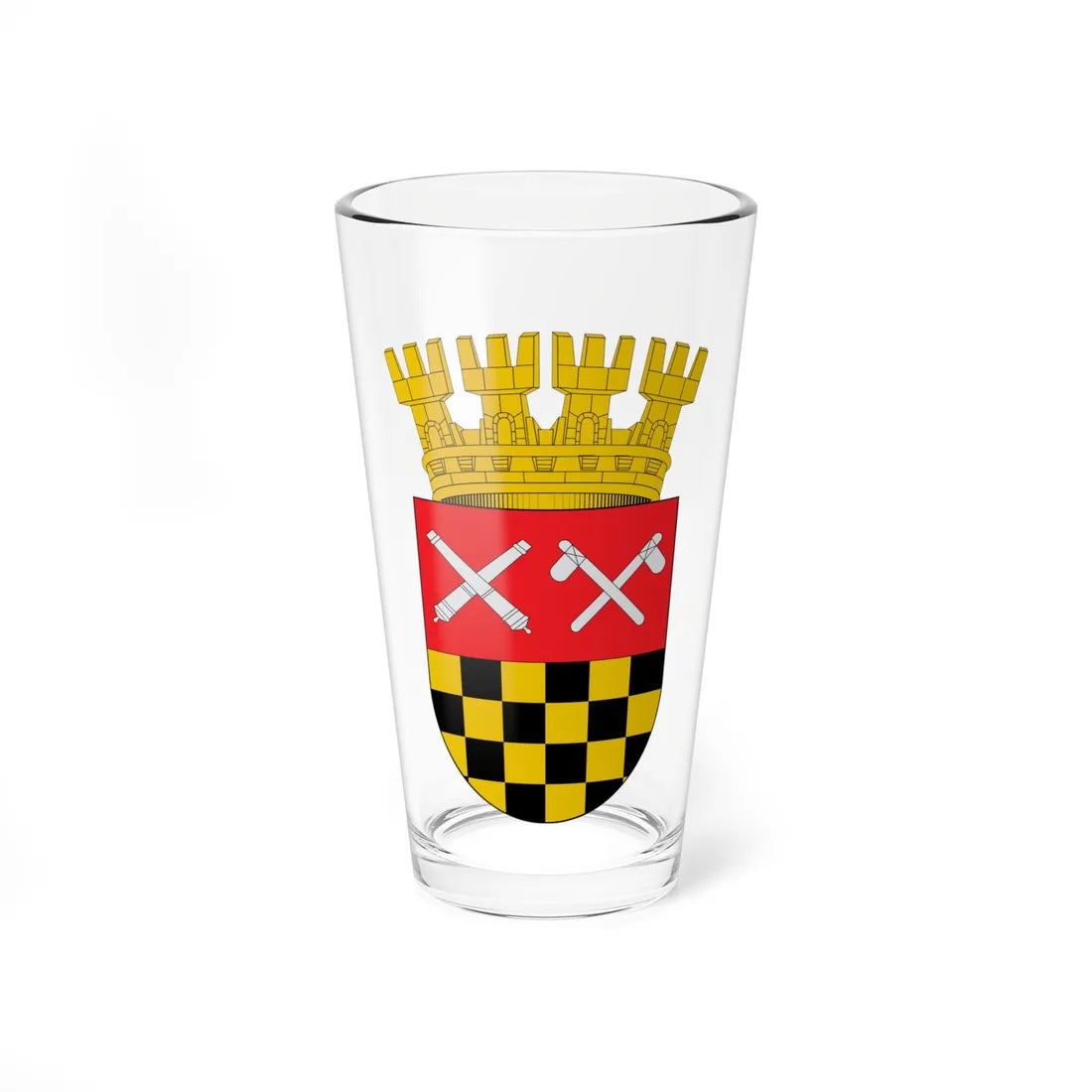 Escudo de Santa Bárbara Chile (Chile) (Coat of Arms) Pint Glass 16oz 16oz - Go Mug Yourself