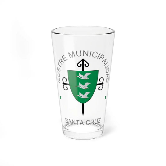 Escudo de Santa Cruz Chile (Chile) (Coat of Arms) Pint Glass 16oz 16oz - Go Mug Yourself