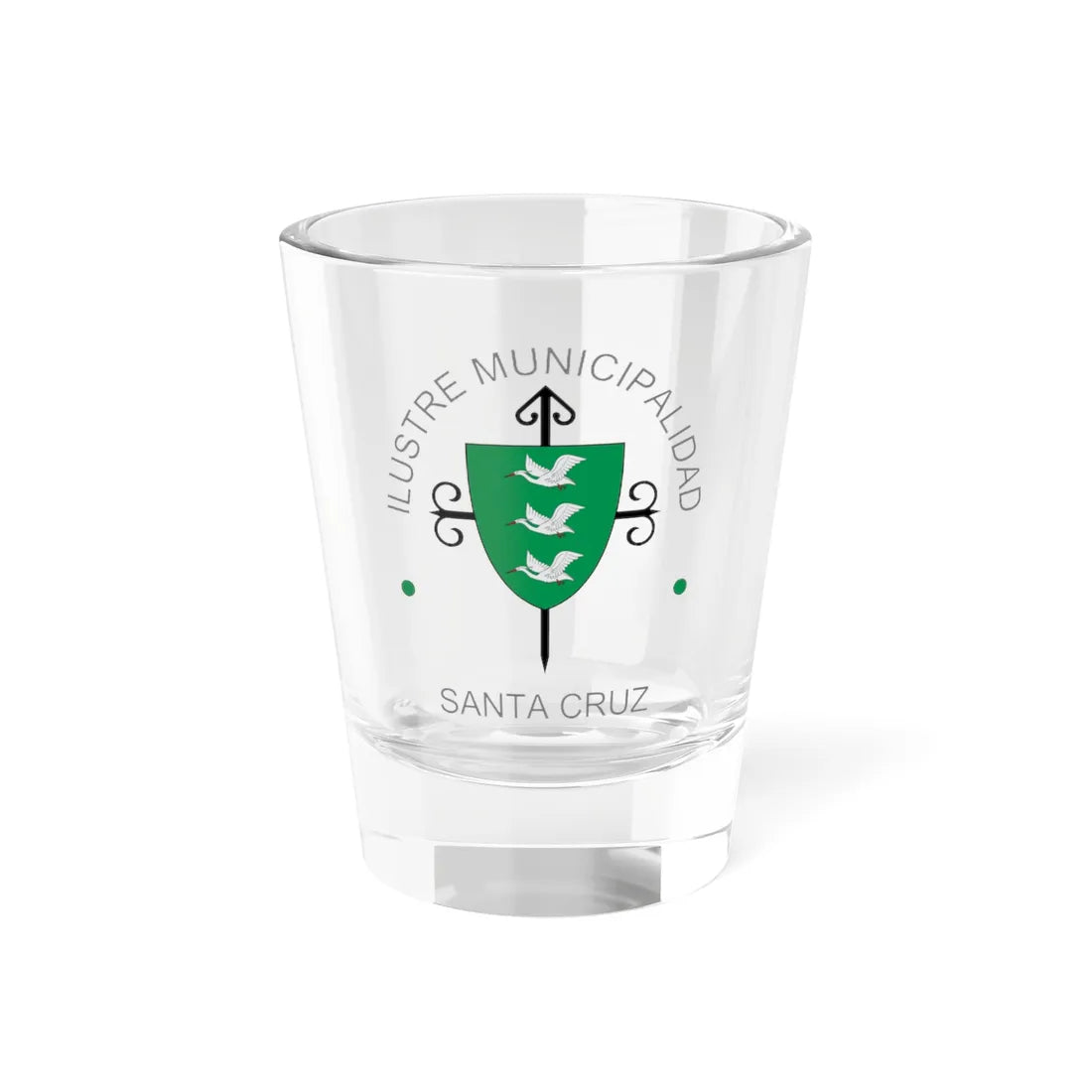 Escudo de Santa Cruz Chile (Chile) (Coat of Arms) Shot Glass 1.5oz 1.5oz - Go Mug Yourself