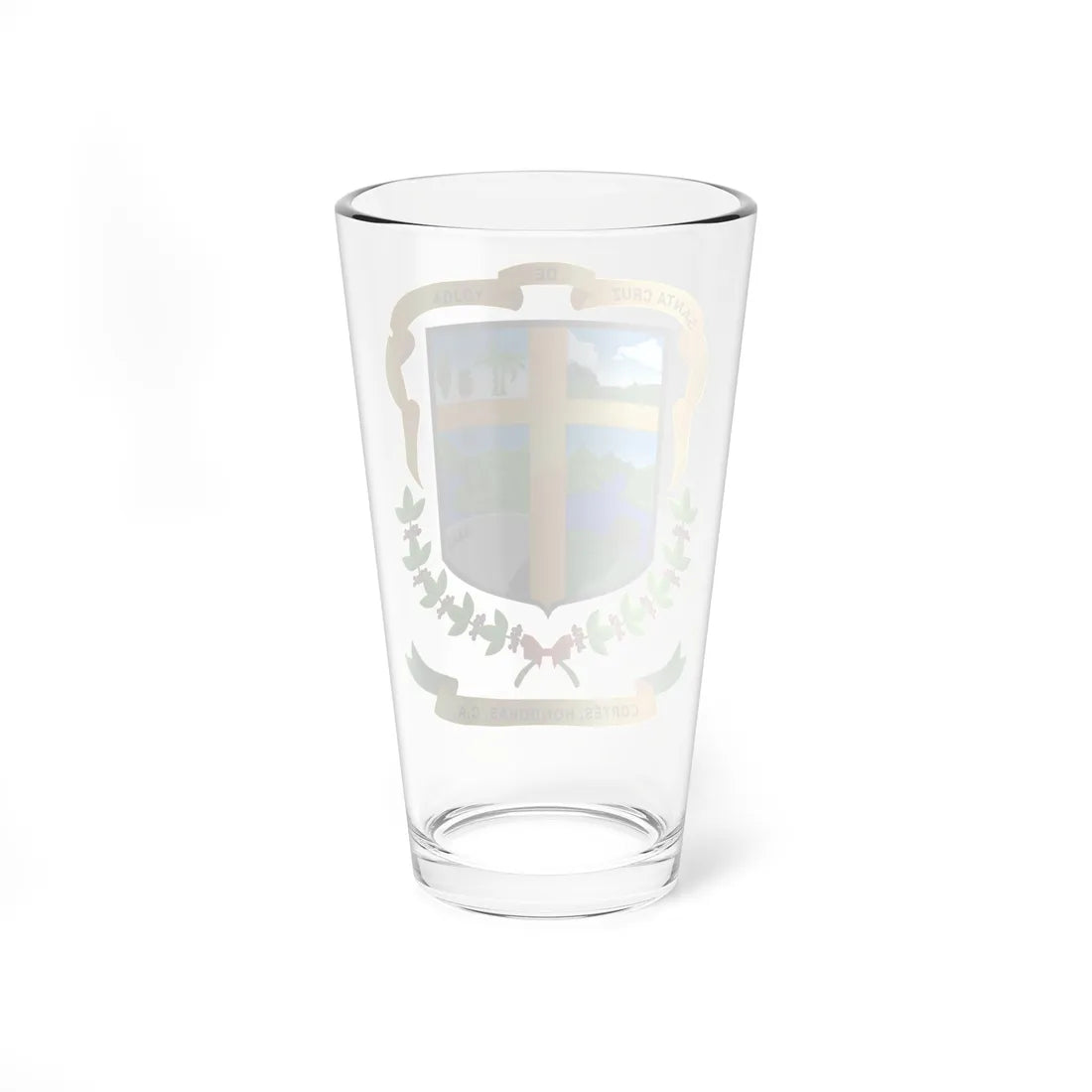 Escudo de Santa Cruz de Yojoa (Honduras) (Coat of Arms) Pint Glass 16oz - Go Mug Yourself