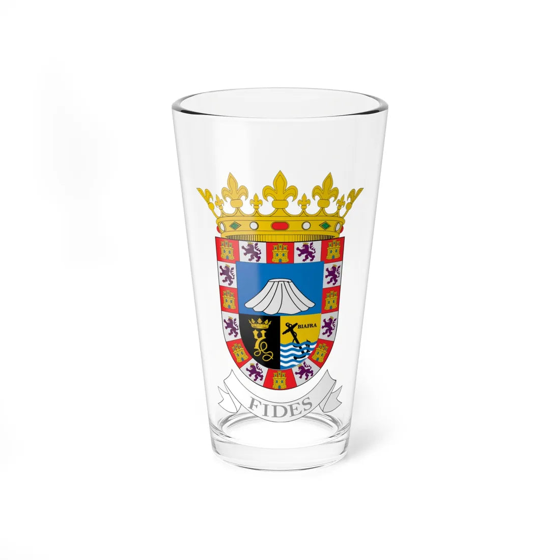 Escudo de Santa Isabel Guinea Española (Equatorial Guinea) (Coat of Arms) Pint Glass 16oz 16oz - Go Mug Yourself