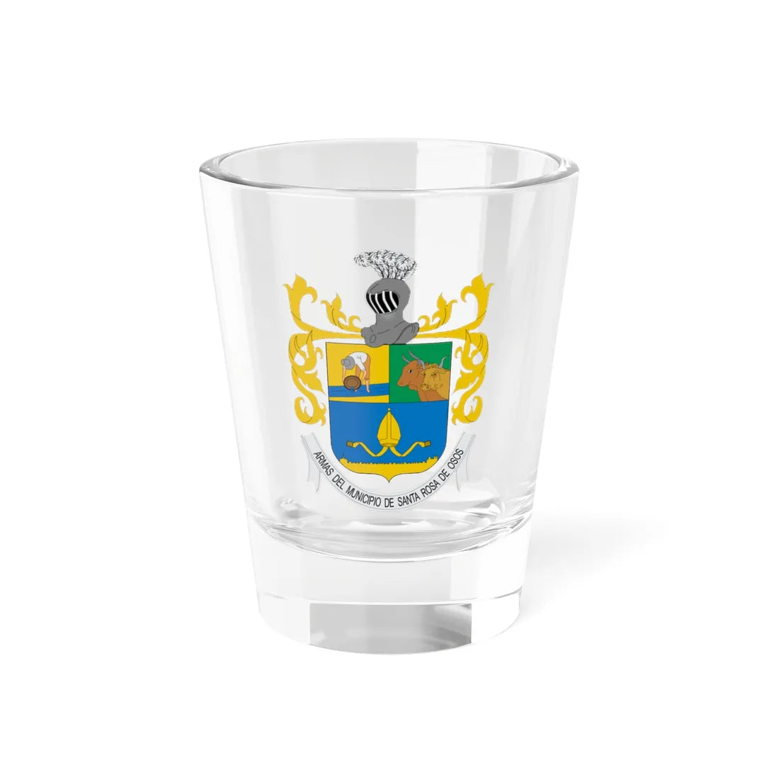 Escudo de Santa Rosa de Osos (Colombia) (Coat of Arms) Shot Glass 1.5oz 1.5oz - Go Mug Yourself