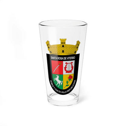 Escudo de Santa Rosa de Viterbo (Colombia) (Coat of Arms) Pint Glass 16oz 16oz - Go Mug Yourself