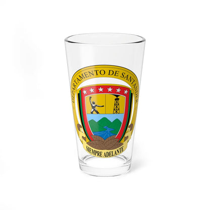 Escudo de Santander Colombia (Colombia) (Coat of Arms) Pint Glass 16oz 16oz - Go Mug Yourself