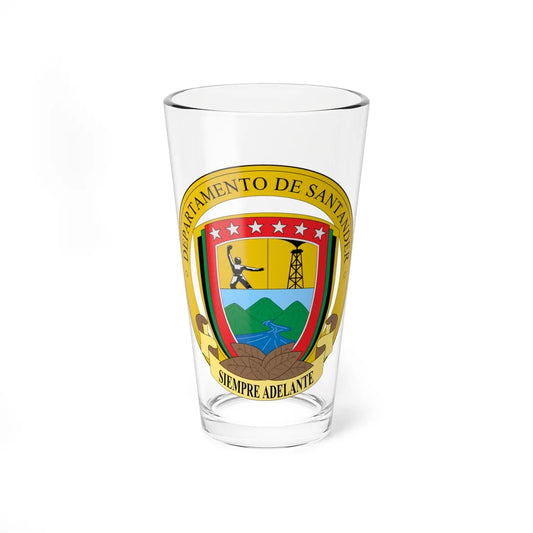 Escudo de Santander Colombia (Colombia) (Coat of Arms) Pint Glass 16oz 16oz - Go Mug Yourself