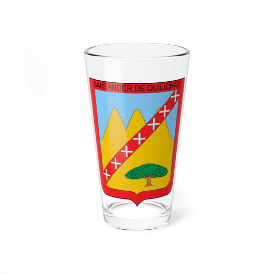 Escudo de Santander de Quilichao (Colombia) (Coat of Arms) Pint Glass 16oz 16oz - Go Mug Yourself