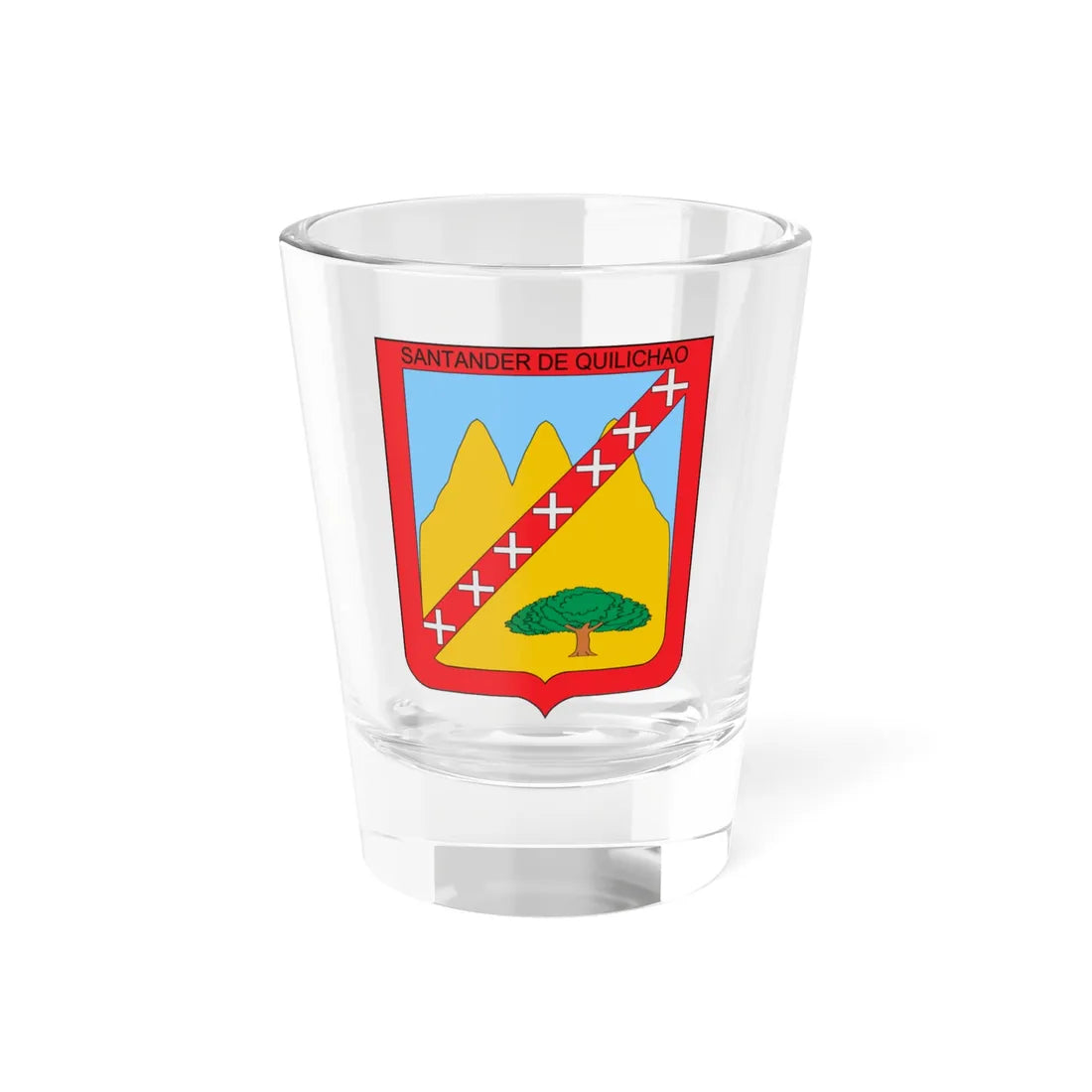 Escudo de Santander de Quilichao (Colombia) (Coat of Arms) Shot Glass 1.5oz 1.5oz - Go Mug Yourself
