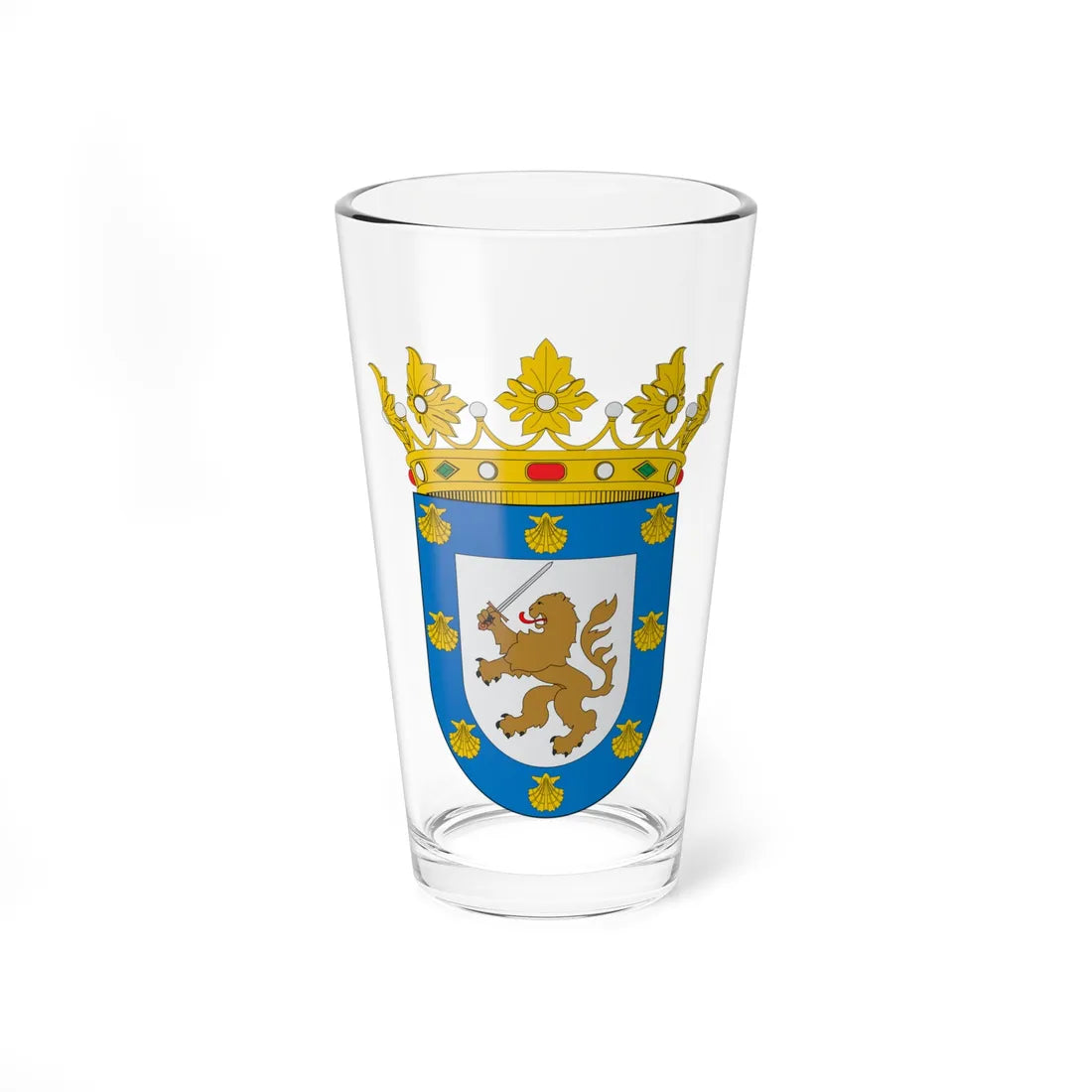Escudo de Santiago Chile (Chile) (Coat of Arms) Pint Glass 16oz 16oz - Go Mug Yourself
