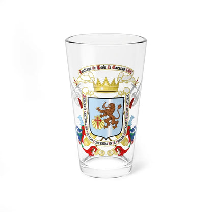 Escudo de Santiago de León de Caracas 1567 1766-2022 (Venezuela) (Coat of Arms) Pint Glass 16oz 16oz - Go Mug Yourself