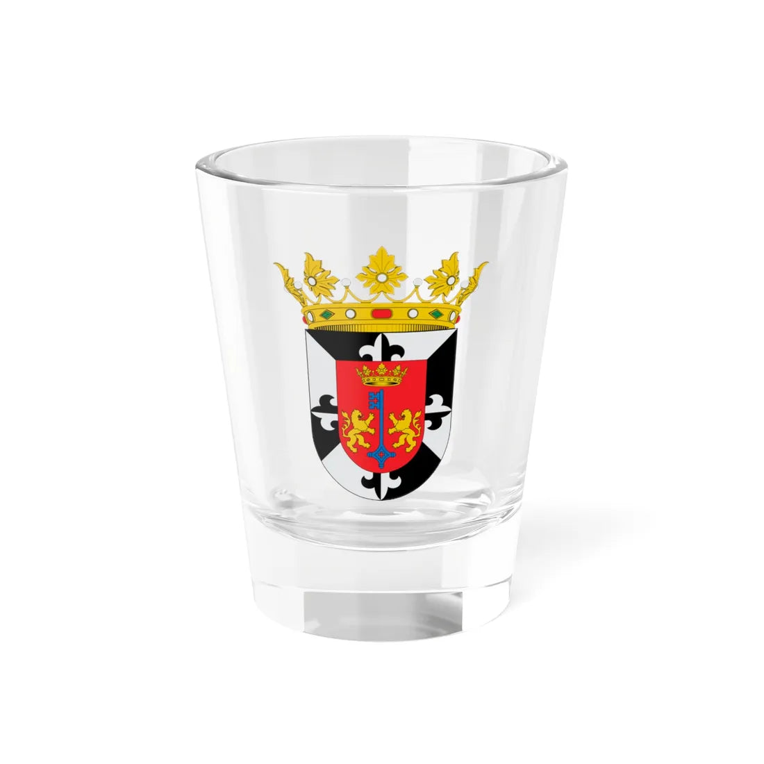 Escudo de Santo Domingo de Guzmán (Costa Rica) (Coat of Arms) Shot Glass 1.5oz 1.5oz - Go Mug Yourself