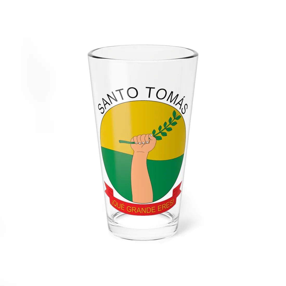 Escudo de Santo Tomás Atlántico (Colombia) (Coat of Arms) Pint Glass 16oz 16oz - Go Mug Yourself