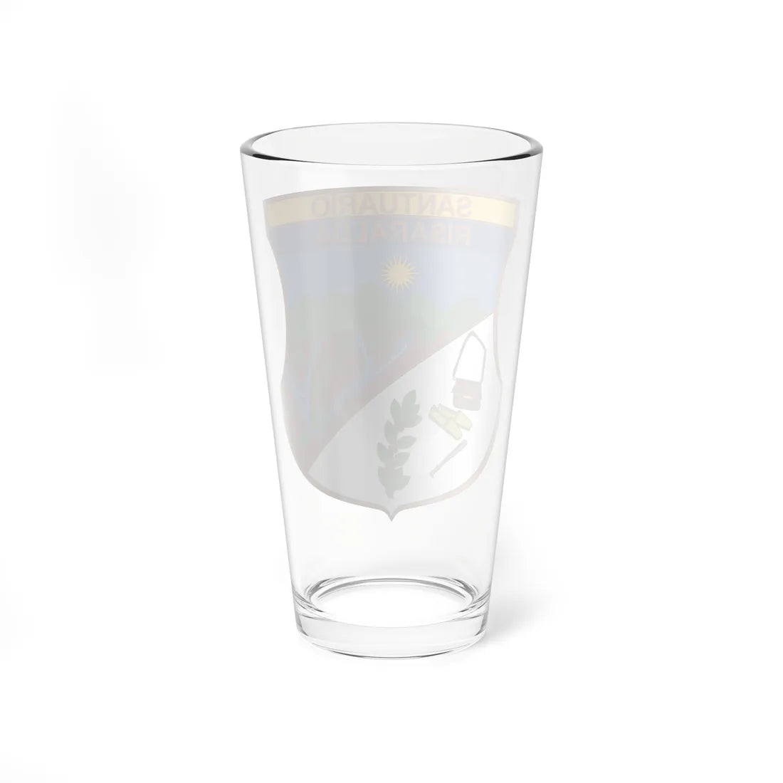 Escudo de Santuario - Risaralda (Colombia) (Coat of Arms) Pint Glass 16oz - Go Mug Yourself