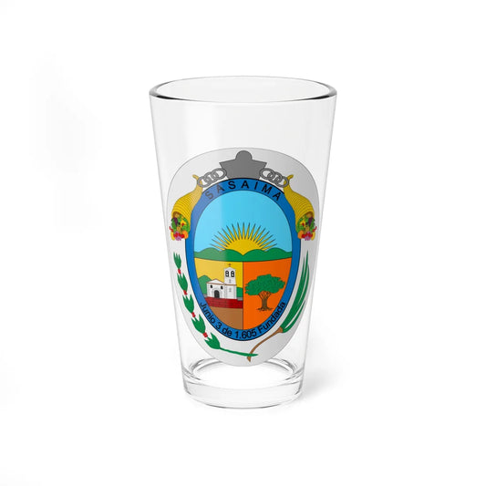 Escudo de Sasaima (Colombia) (Coat of Arms) Pint Glass 16oz 16oz - Go Mug Yourself