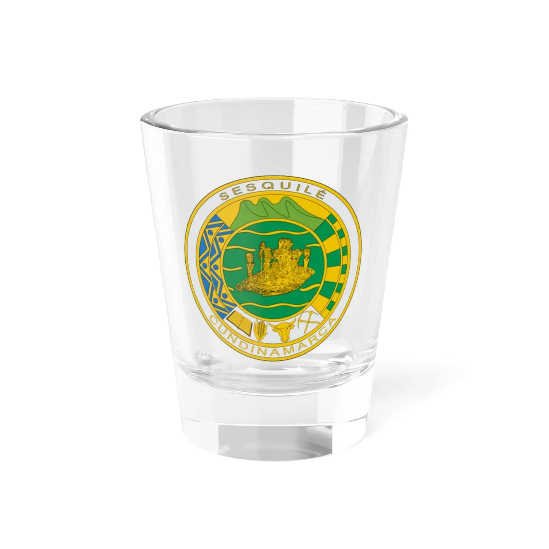 Escudo de Sesquilé (Colombia) (Coat of Arms) Shot Glass 1.5oz 1.5oz - Go Mug Yourself