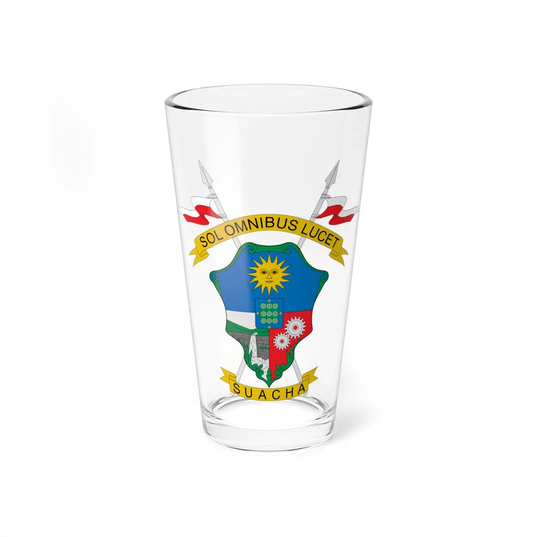 Escudo de Soacha (Colombia) (Coat of Arms) Pint Glass 16oz 16oz - Go Mug Yourself