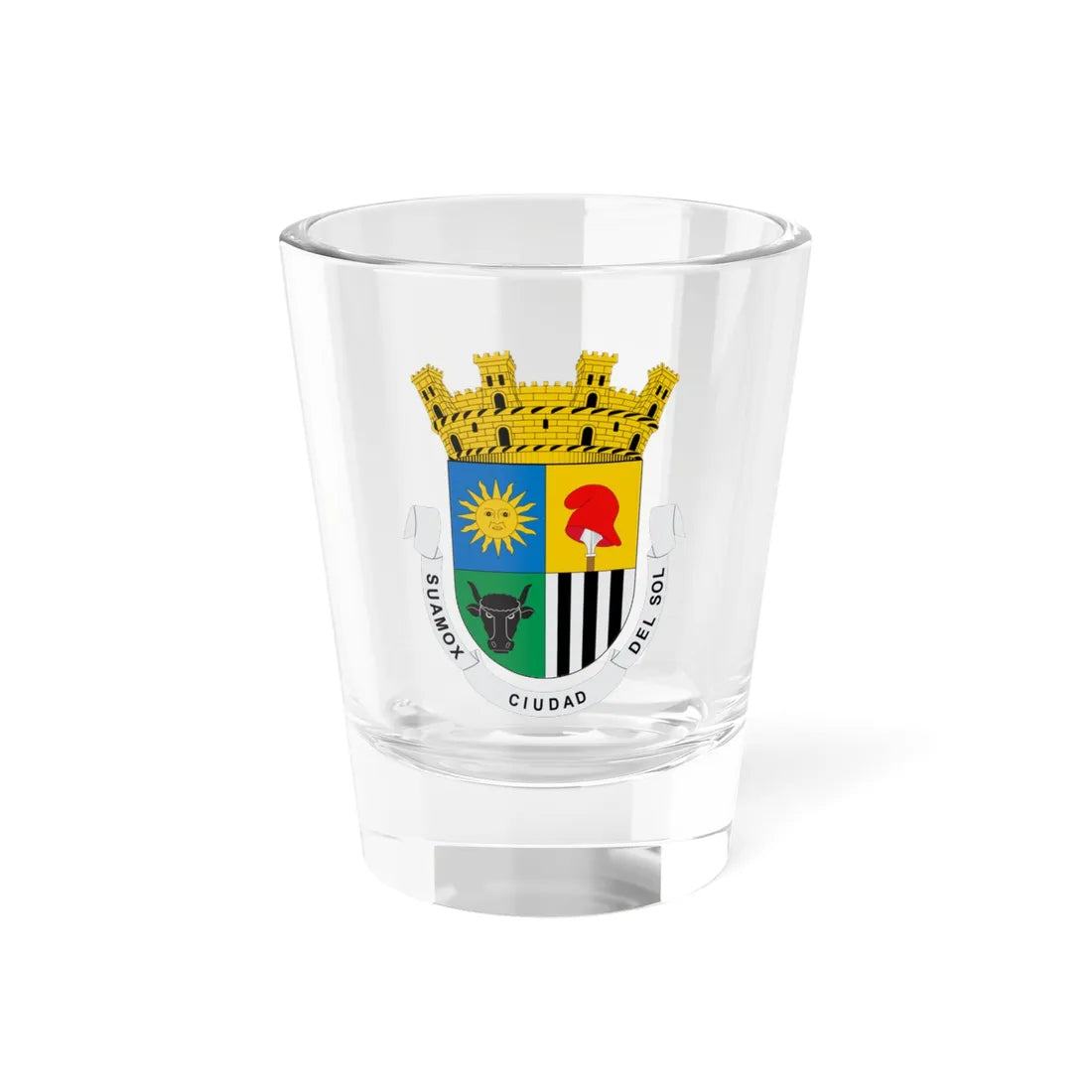 Escudo de Sogamoso (Colombia) (Coat of Arms) Shot Glass 1.5oz 1.5oz - Go Mug Yourself