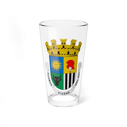 Escudo de Sogamoso corona mural de Villa (Colombia) (Coat of Arms) Pint Glass 16oz 16oz - Go Mug Yourself