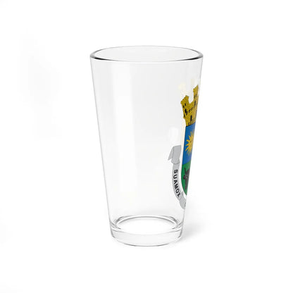 Escudo de Sogamoso corona mural de Villa (Colombia) (Coat of Arms) Pint Glass 16oz - Go Mug Yourself