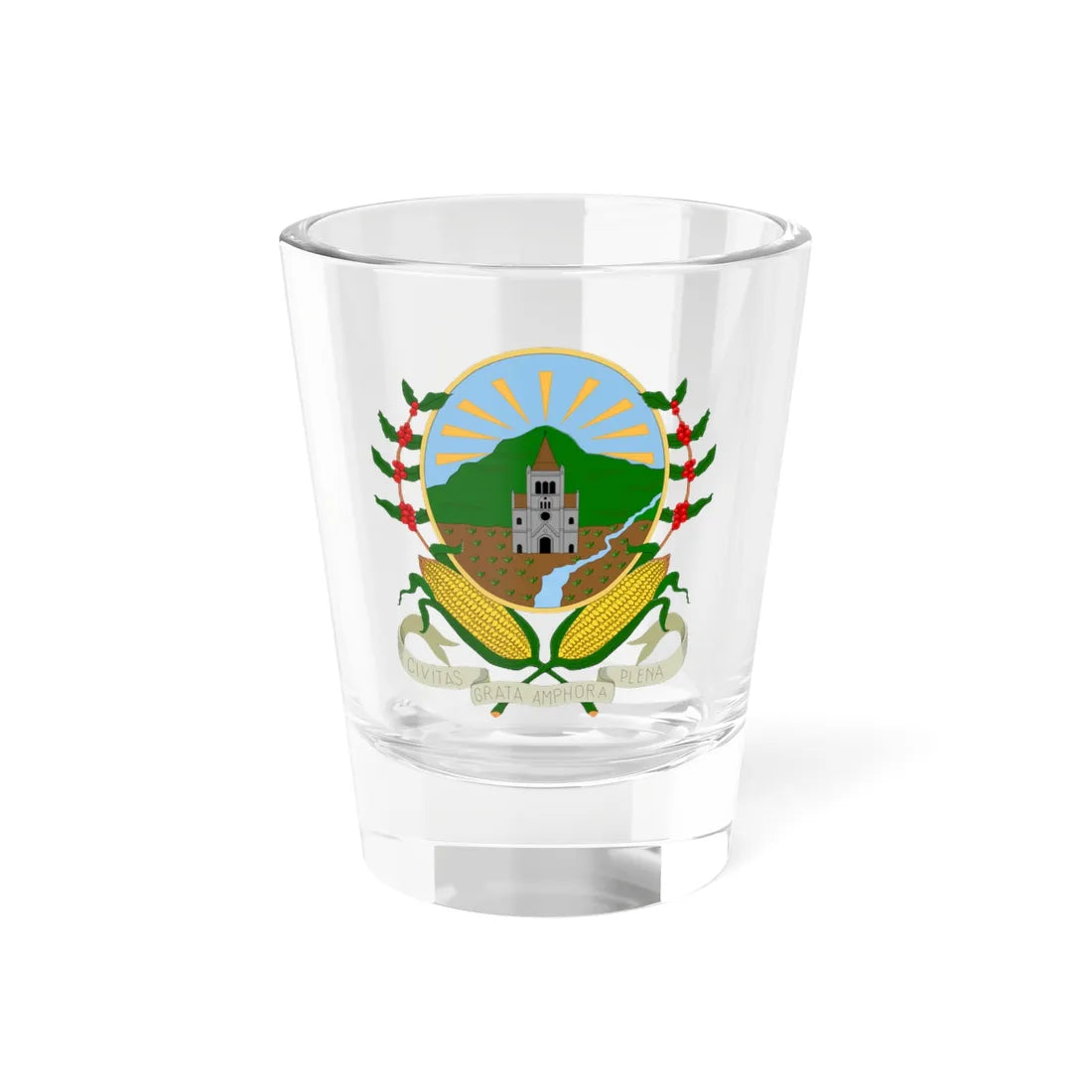 Escudo de Sonsón (Colombia) (Coat of Arms) Shot Glass 1.5oz 1.5oz - Go Mug Yourself