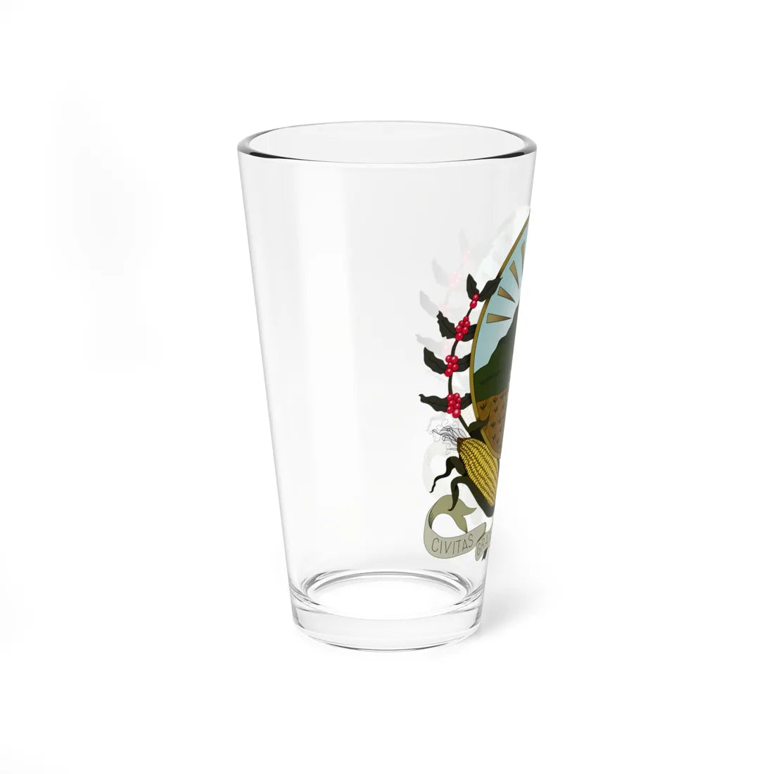 Escudo de Sonsón Versión oficial (Colombia) (Coat of Arms) Pint Glass 16oz - Go Mug Yourself