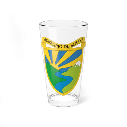 Escudo de Sotará - Cauca (Colombia) (Coat of Arms) Pint Glass 16oz 16oz - Go Mug Yourself