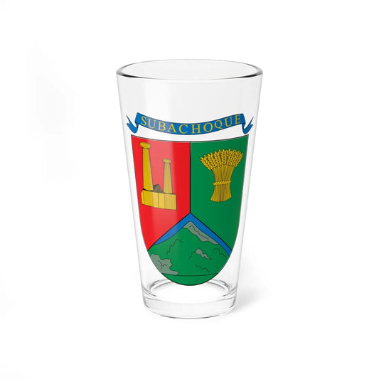 Escudo de Subachoque (Colombia) (Coat of Arms) Pint Glass 16oz 16oz - Go Mug Yourself