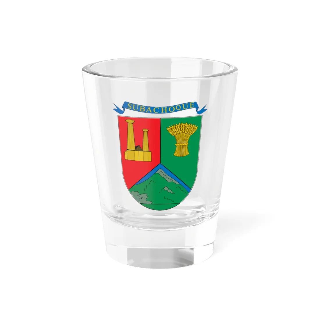 Escudo de Subachoque (Colombia) (Coat of Arms) Shot Glass 1.5oz 1.5oz - Go Mug Yourself