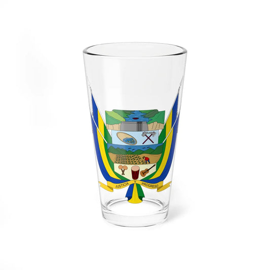 Escudo de Suárez - Cauca (Colombia) (Coat of Arms) Pint Glass 16oz 16oz - Go Mug Yourself