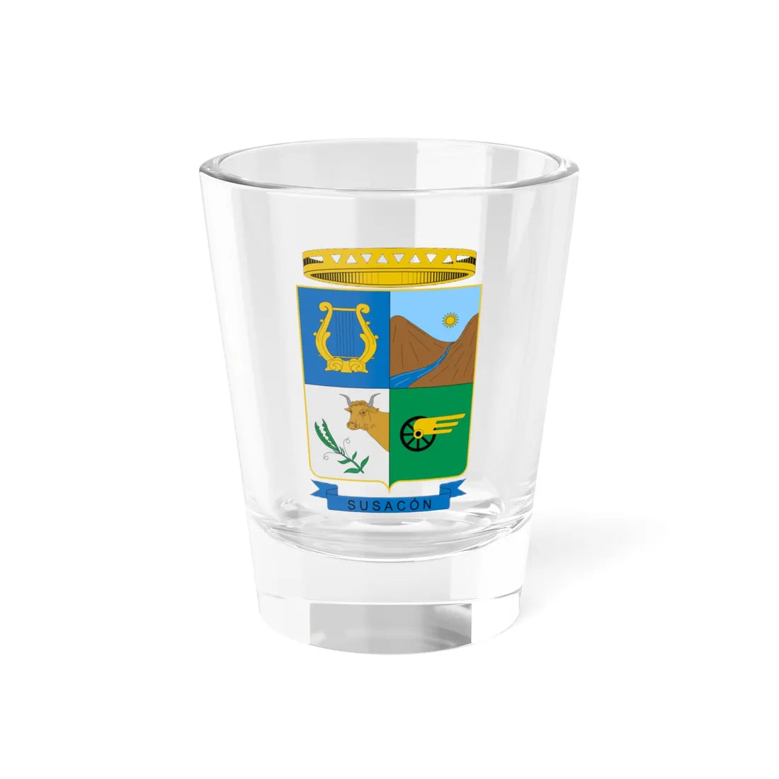 Escudo de Susacón (Colombia) (Coat of Arms) Shot Glass 1.5oz 1.5oz - Go Mug Yourself